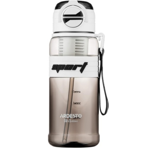 Пляшка для води Ardesto Urban 850мл, пластик, білий (AR2285UW)