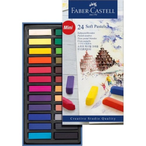 Пастель Faber-Castell Soft Pastels Mini, довжина крейди (35 мм), 24 кольори, 128224 (8538)