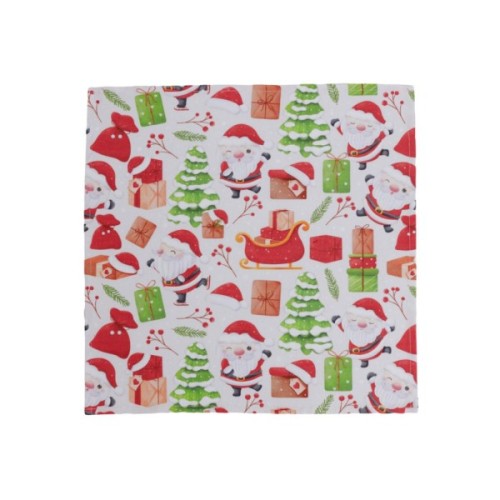 Серветка на стіл Прованс Санта на білому 40х40 см (035752)