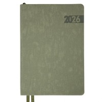 Тижневик Leo planner А5 датований 2026 "Boss", м'який, хакі, 368 сторінок (252635)