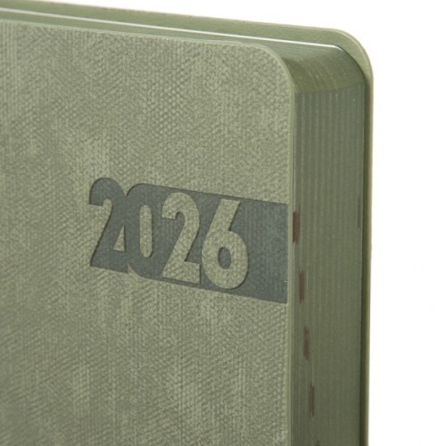 Тижневик Leo planner А5 датований 2026 "Boss", м'який, хакі, 368 сторінок (252635)