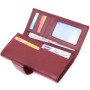 Гаманець ST Leather З натуральної шкіри Бордовий (22550)