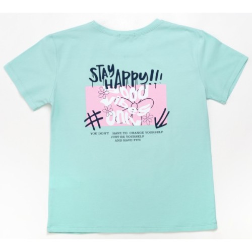 Футболка дитяча Breeze HAPPY (19698-152G-mint)