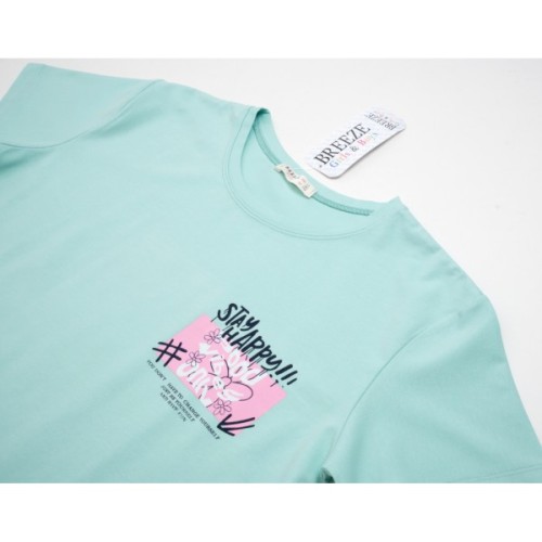 Футболка дитяча Breeze HAPPY (19698-152G-mint)