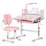 Парта зі стільцем ErgoKids Pink (+полка+лампа) (BD-24 PN)