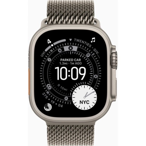 Смарт-годинник Apple Watch Ultra 3 GPS + Cellular 49mm Natural Titanium Case with Natural Titanium Milanese Loop - Me (MEWY4QP/A)