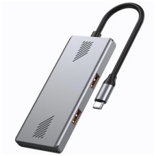 Концентратор Gembird USB-C 4-in-1 2xUSB 3.2 + 2xUSB-C 3.2 silver (UHB-CM-U310-A2C2-01)