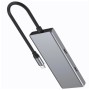 Концентратор Gembird USB-C 4-in-1 2xUSB 3.2 + 2xUSB-C 3.2 silver (UHB-CM-U310-A2C2-01)