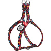 Шлея для собак WAUDOG Nylon з QR паспортом анатомічна "Графіті" L (5016)