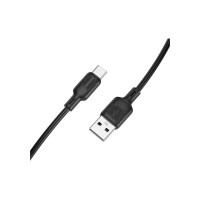 Дата кабель USB 2.0 AM to USB-C 2.0m silicone black BOROFONE (6941991115509)