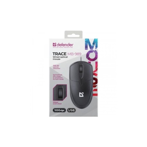 Мишка Defender Trace MB989 USB Black (52989)