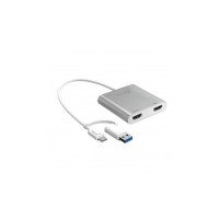 Адаптер USB-C/A to 2xHDMI F dual display J5create (JCA365-N)