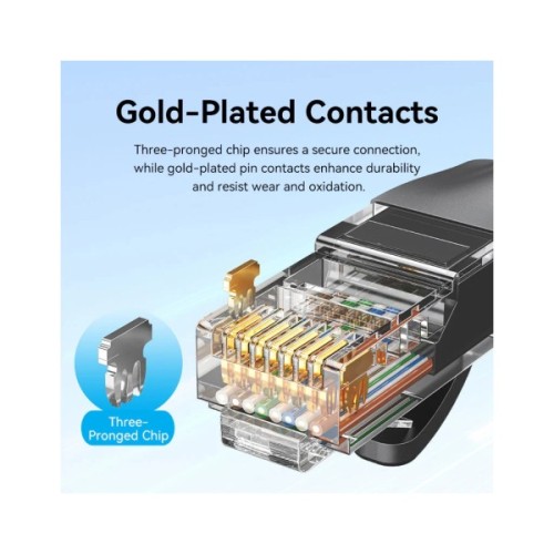 Патч-корд 0.5м, UTP cat 6 RJ-45 black Vention (IBJBD)