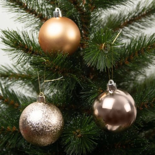 Ялинкова іграшка House Of Seasons Кульки Пластик 27 шт D8 см Персик (8720967923410)