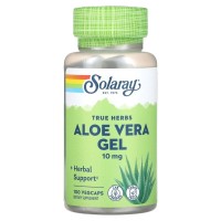 Трави Solaray Алое віра, концентрований гель, 10 мг, Aloe Vera Gel, 100 вег (SOR00120)
