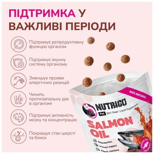 Ласощі для собак LK Baits Pet Nutrigo Salmon Oil Mini для дрібних порід з олією лосося (Ø 15 мм) 75 г (7777023)