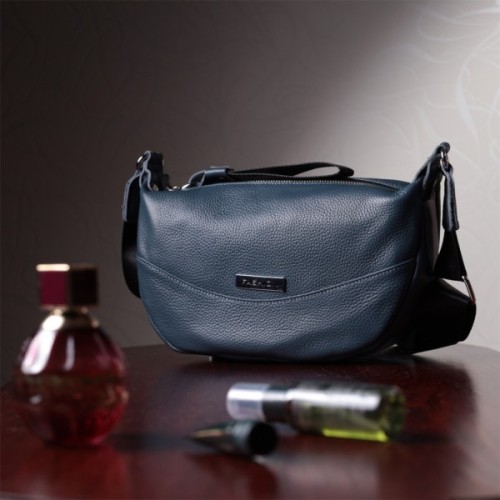 Сумка Vintage З натуральної шкіри Синя (22617)