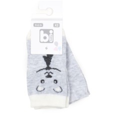 Шкарпетки дитячі Bibaby набір з ведмедиком (68168-0-6-gray)
