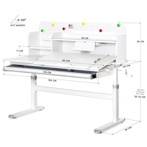 Парта Evo-kids Grey (TH-360 WG/G)
