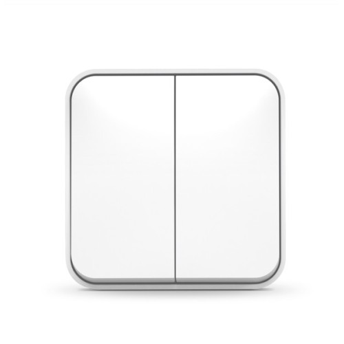 Вимикач Videx BINERA IP20 зовнішній 2кл білий (VF-BNS12-W)