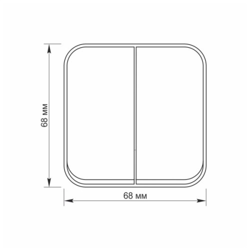 Вимикач Videx BINERA IP20 зовнішній 2кл білий (VF-BNS12-W)