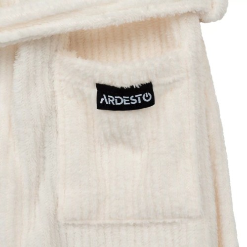 Халат Ardesto жіночий Stripe, розмір XXL, 100% поліестер, білий (ART2120LSX)