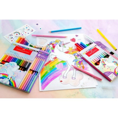 Олівці кольорові Faber-Castell Classic Colour Unicorn 18 класичних + 6 пастельні кольорів (111221) (32516)
