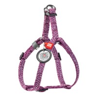 Шлея для котів WAUDOG Re-cotton з QR паспортом XS Ш 10 мм В=С: 28-40 см фіолетова (16709)