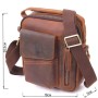 Сумка Vintage Вінтажна чоловіча з натуральної шкіри Коричнева (21293)