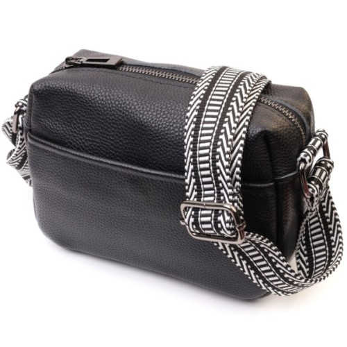 Сумка Vintage З натуральної шкіри Чорна (22606)