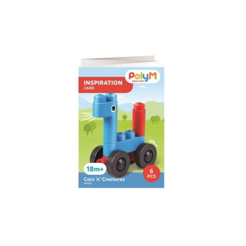 Конструктор PolyM Машинки і звірята 6 деталей (760001)