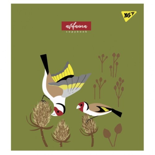 Зошит Yes А5 Avifauna 12 аркушів клітинка (766791)