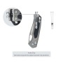 Ніж SRM Retriever 9203-AK, Black G10/Aluminium, Stonewash (9203-AK)