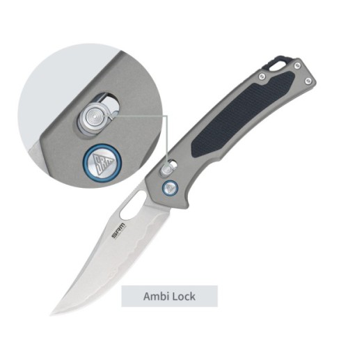 Ніж SRM Retriever 9203-AK, Black G10/Aluminium, Stonewash (9203-AK)