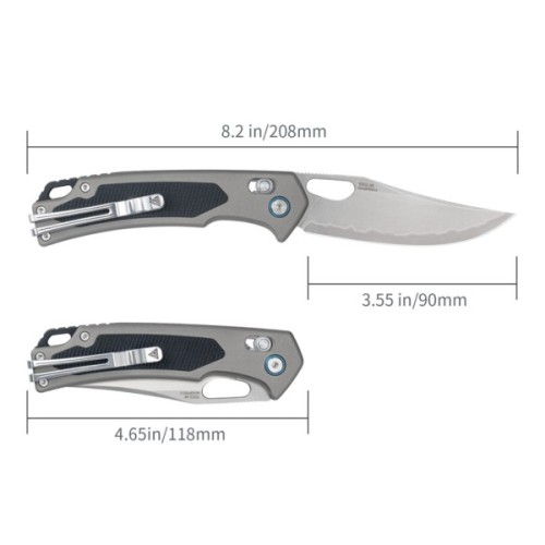 Ніж SRM Retriever 9203-AK, Black G10/Aluminium, Stonewash (9203-AK)