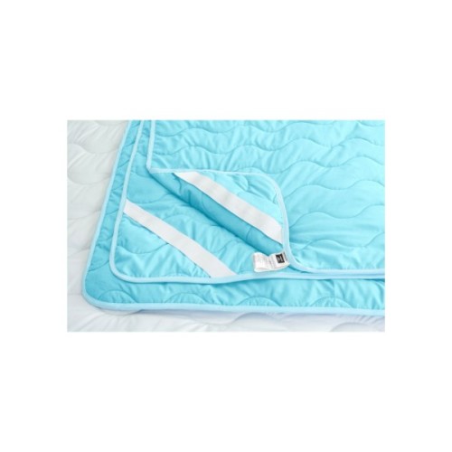 Наматрацник MirSon Eco Light №1719 Cotton Air-line на резинці по кутках Blue 90x190 см (2200002889636)