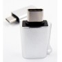 Перехідник OTG USB 2.0 AF to USB-C grey Dengos (ADP-019)