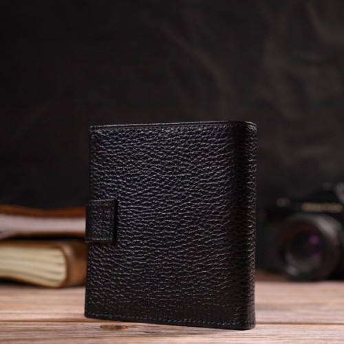 Гаманець Canpellini З натуральної шкіри Чорний (21728)