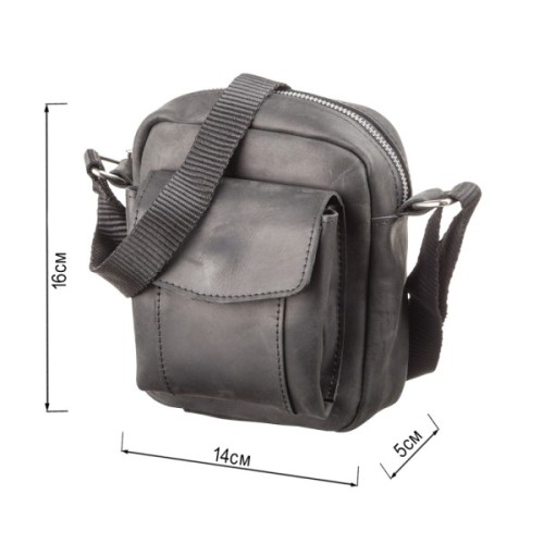 Сумка Shvigel З вінтажної шкіри Чорна (11076)