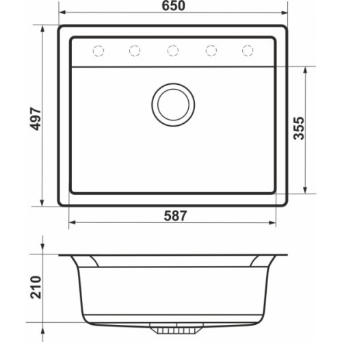 Мийка кухонна GRANADO ARTES terra з сифоном (gr3603)