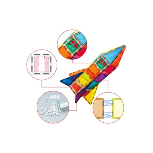 Конструктор Picasso магнітний Tiles Magnetic Building Blocks 36 деталей (817338027971)