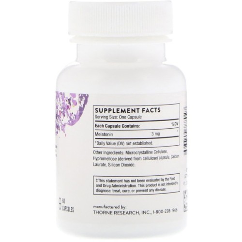 Амінокислота Thorne Research Мелатонін-3, Melaton-3, 60 капсул (THR-78802)