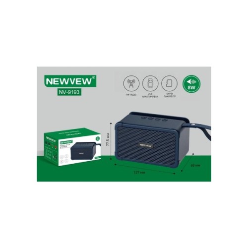 Акустична система NEWVEW NV-9193 BT/USB/TF/FM Blue (NWVW-NV-9193-BL)