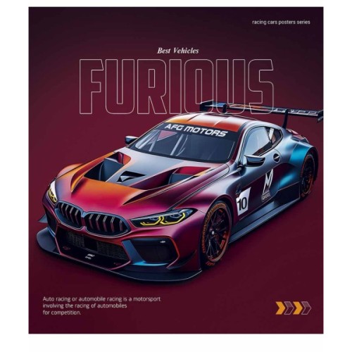 Зошит Школярик Cars posters 96 аркушів лінія (096-3572L)