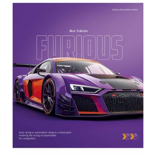 Зошит Школярик Cars posters 96 аркушів лінія (096-3572L)