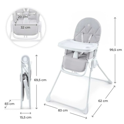 Стілець для годування Kinderkraft Binci Light Grey (5902533928019)