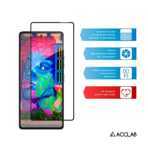 Скло захисне ACCLAB Full Glue Tecno Pova 6 Pro Black (1283126593239)