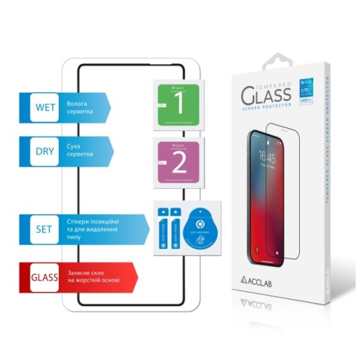 Скло захисне ACCLAB Full Glue Tecno Pova 6 Pro Black (1283126593239)