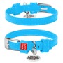 Нашийник для тварин WAUDOG Glamour з QR паспортом без прикрас S Ш 20 мм блакитний (32932)