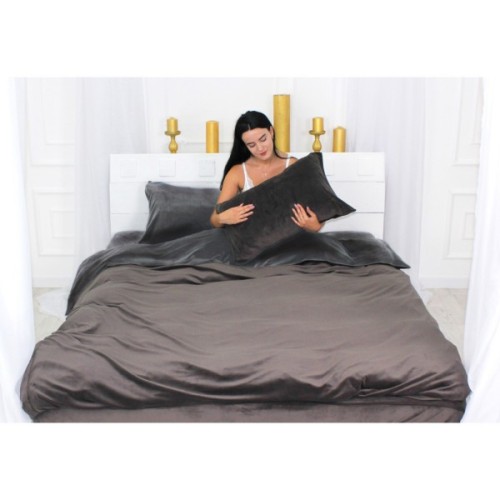 Постільна білизна MirSon Велюр Winter Frost 28-0005 + 28-0003 Anemone Velvet 2х143х210 (2200004009056)